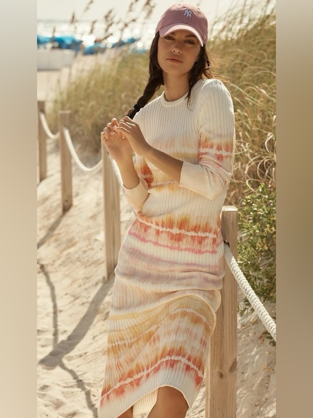 Daily Practice by Anthropologie High Tide Long Sleeve Midi Dress sz L